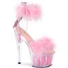 Pleaser - ADORE724F Sandale à bride à la cheville, Pole dance chaussures - Chaussures de pole dance - Rose/Blanc Product image